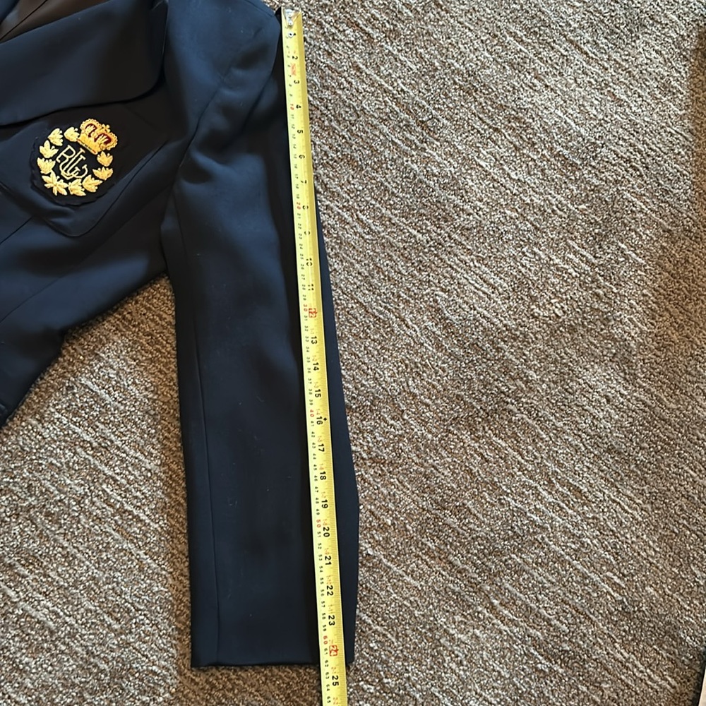 Lauren Ralph Lauren Wool Navy Blue Jacket Size 14 - Picture 12 of 13